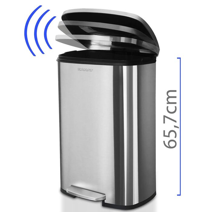 Відро для сміття Floordirekt 30л з автоматичним закриттям та знімним внутрішнім відром для кухні