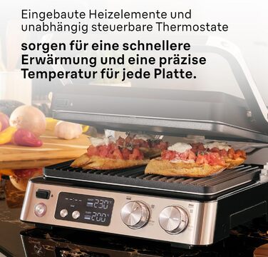 Електричний гриль Braun MultiGrill 7 CG7020: 3-в-1 (контактний гриль, BBQ, духовка), 2000W, велика площа для приготування (12 бургерів), для дому, легко миється
