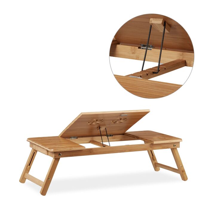 Столик для ноутбука Relaxdays з бамбука XL