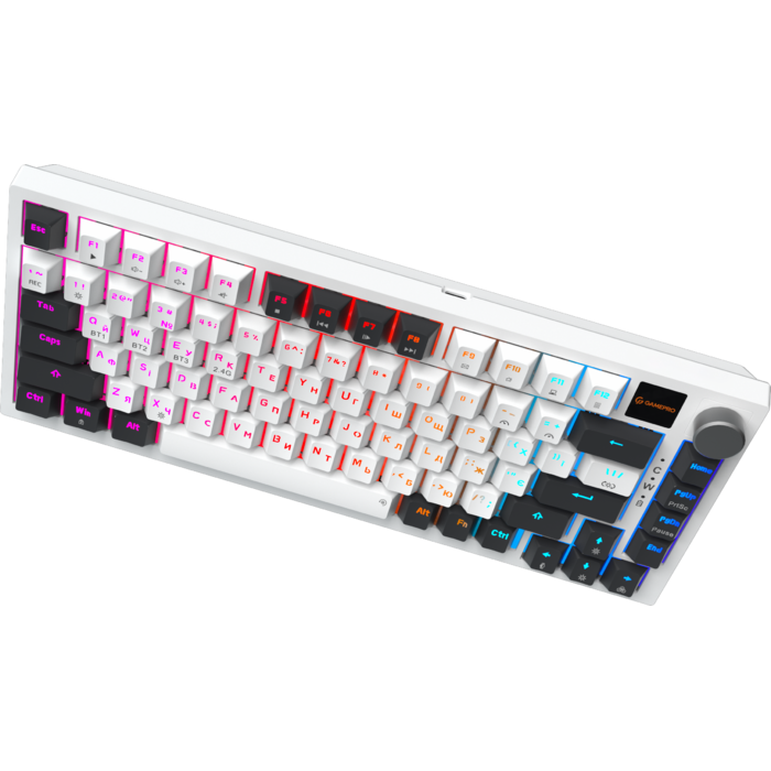 Бездротова механічна клавіатура GamePro MK160D Pro QLAB Sakura Switch White
