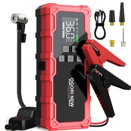 Powerbank для авто Starthilfe 6000A з компресором та LED-ліхтариком, 12V, для 8L бензину/10L дизеля