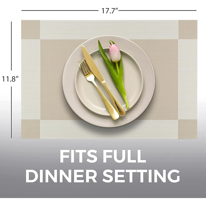 Набори серветок на стіл, 6 шт., сірі, PVC-вініл, миючі, термостійкі, для кухні та їдальні