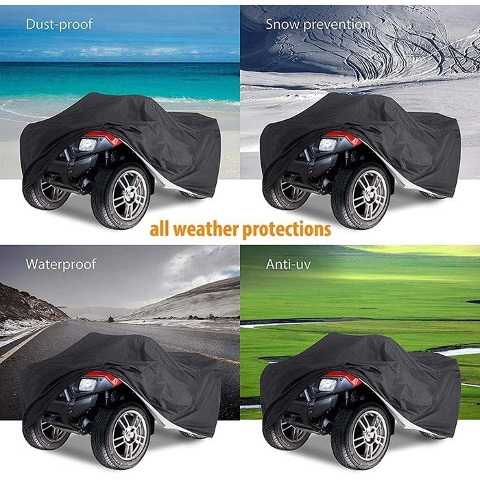 Захисний чохол для квадроцикла ANFTOP Tarpaulin ATV XXL 220х98х106 см чорний