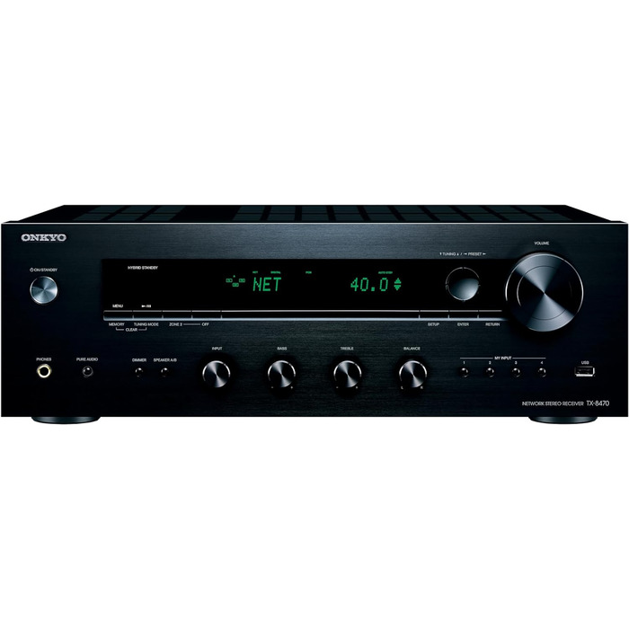 Стереоресивер Onkyo TX-8470 2-канальний, Wi-Fi, Bluetooth, Phono, Hi-Res, Roon Ready