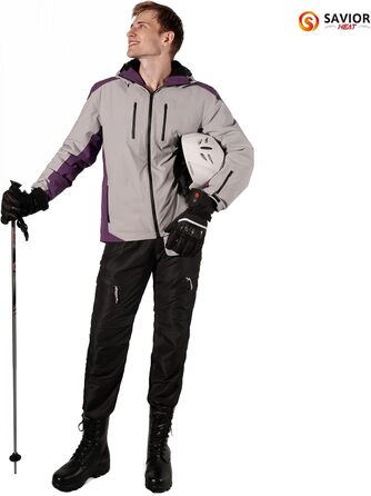 Обогріваючі рукавички SAVIOR HEAT для чоловіків та жінок, рукавички для зимового катання на лижах та ковзанах, рукавички для артриту, акумулятор 7.4V 2200mAh, USB-зарядка, чорний (XL)