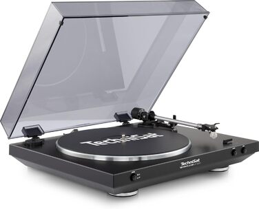 Програвач вінілу TechniSat TECHNIPLAYER LP 200 з USB, автоматичний, 33/45 об/хв, алюмінієвий диск, чорний