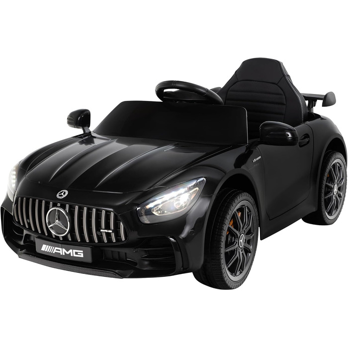 Дитячий електромобіль Mercedes AMG GT R Roadster, чорний, 6V, EVA-колеса, 2.4 ГГц пульт, 20 Вт мотор, для дітей від 3 років, Actionbikes Motors