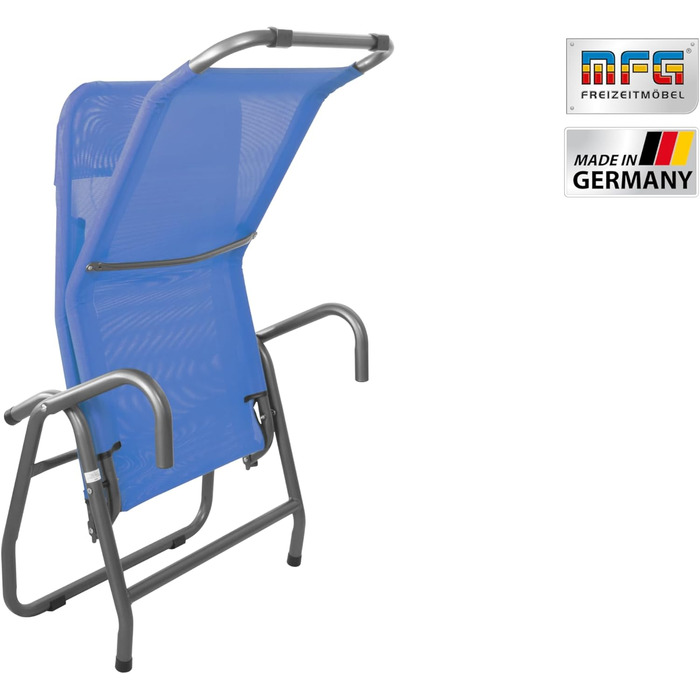 Лежак для басейну та сауни MFG, 3', антрацитовий/блакитний