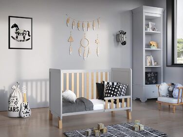 Дитяче ліжко-приліжкове Love For Sleep 120x60 см з матрацом з піною Aloe Vera Francis, дерев'яне ліжко для немовлят, ліжко-приліжкове, ліжко з ростом, дерев'яне ліжко для дітей, біле
