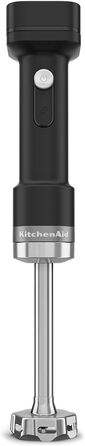 Акумуляторний ручний блендер Kitchenaid з подрібнювачем і віночком, акумулятор, чорний