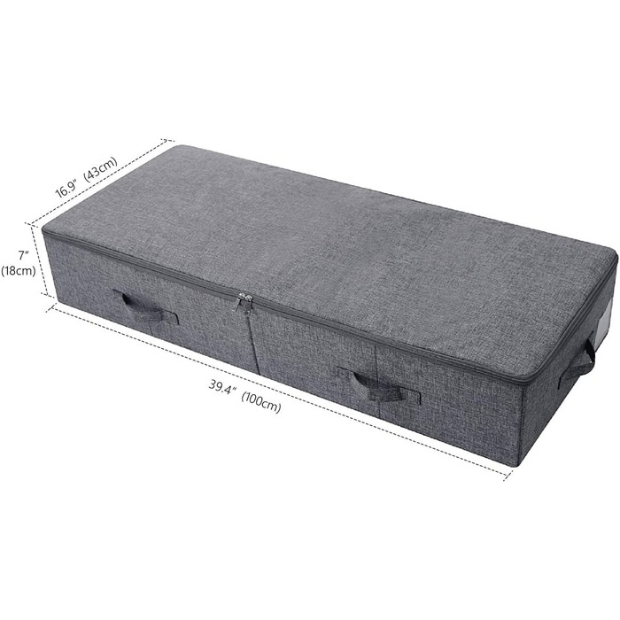 Великий ящик для зберігання під ліжком з лляної тканини для комода під ліжком, в комплекті з постільною білизною/одягом/ковдрами / подушками Fa