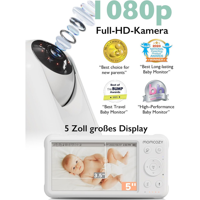 Радіоняня Momcozy з камерою 5