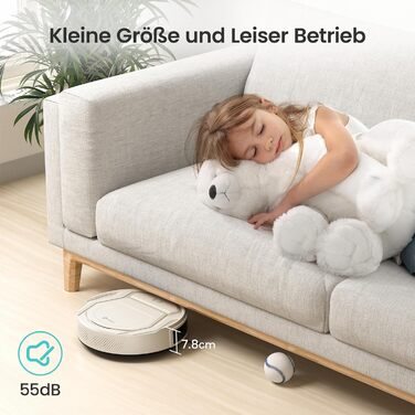 Робот-пилосос LEFANT M210P: потужність 2200 Pa, тиха робота 55dB, Wi-Fi, Bluetooth, Alexa, керування через додаток, час роботи 120 хвилин, для шерсті тварин та твердих поверхонь. Модель M210C