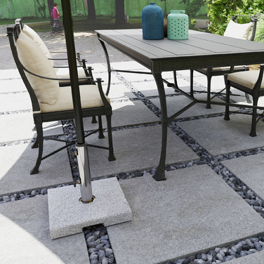 Підставка для парасольки з граніту, 21 кг - квадратна підставка для парасольки, утримувач для парасольки, вага для парасольки 32/38/48 мм