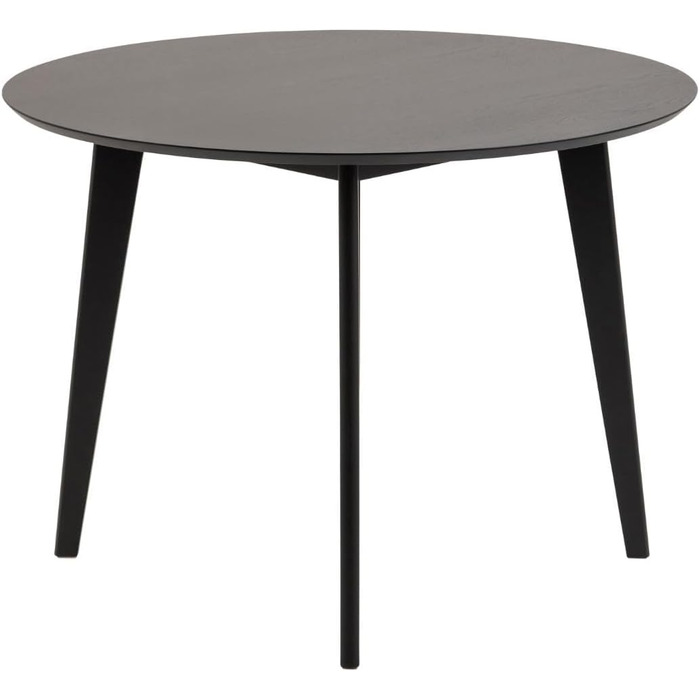 Стіл обідній Roxanne Runder від AC Design Furniture, діаметр 105 см, висота 76 см, чорний, для 4 осіб. Сучасний стиль ретро для їдальні