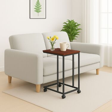 Розкладний столик Relaxdays на колесах у формі C
