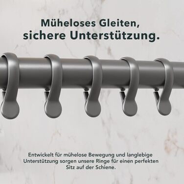 Штанга для душу Ericka L-подібної та U-подібної форми - 4-в-1 для ванни чи душу - сталева з порошковим покриттям (сірий глянцевий)