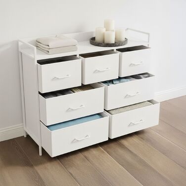 Комод Relaxdays з 7 висувними ящиками з тканини