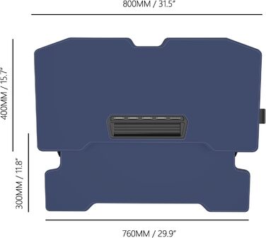 Стіл-стійка Fenge, регульований по висоті, 80 x 40 см, (синій, 82 x 40 см)