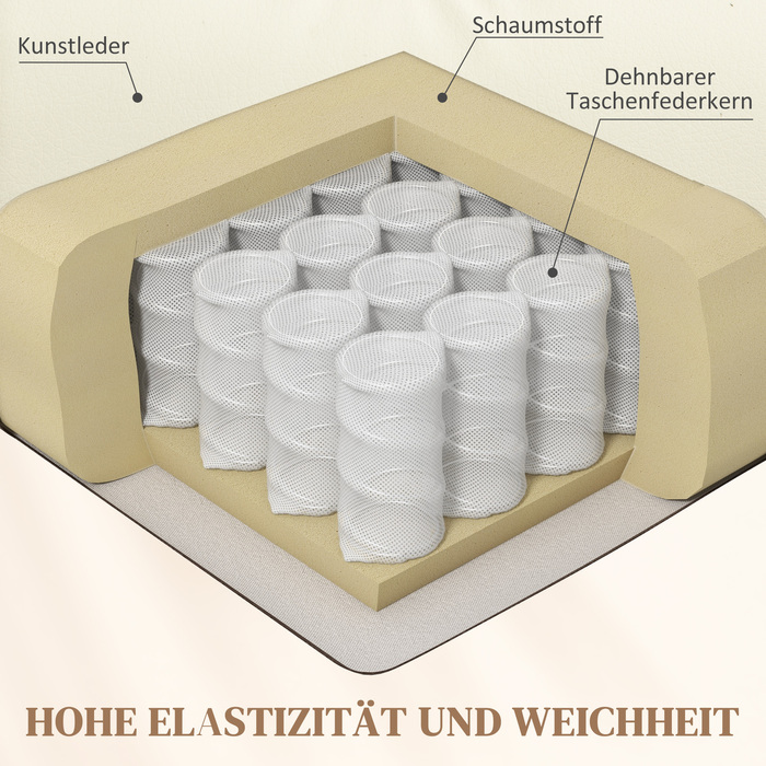 Крісло-релакс з функцією масажу, регульованою спинкою, поворотне, до 150 кг, штучна шкіра, кремово-біле