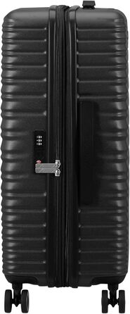 Набір валіз American Tourister Aerotech (3 шт.) – ручна, середня, велика, розширювана, з TSA-замком, блакитний (Metallic Navy) / чорний (Metallic Black)