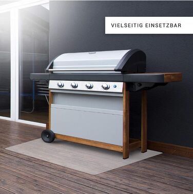 Килимок під офісний стілець Roxus® - захист для підлоги (118x118 см, молочний колір) - підходить для паркету, ламінату, килима, плитки, твердих підлог - захист для ігрового столу