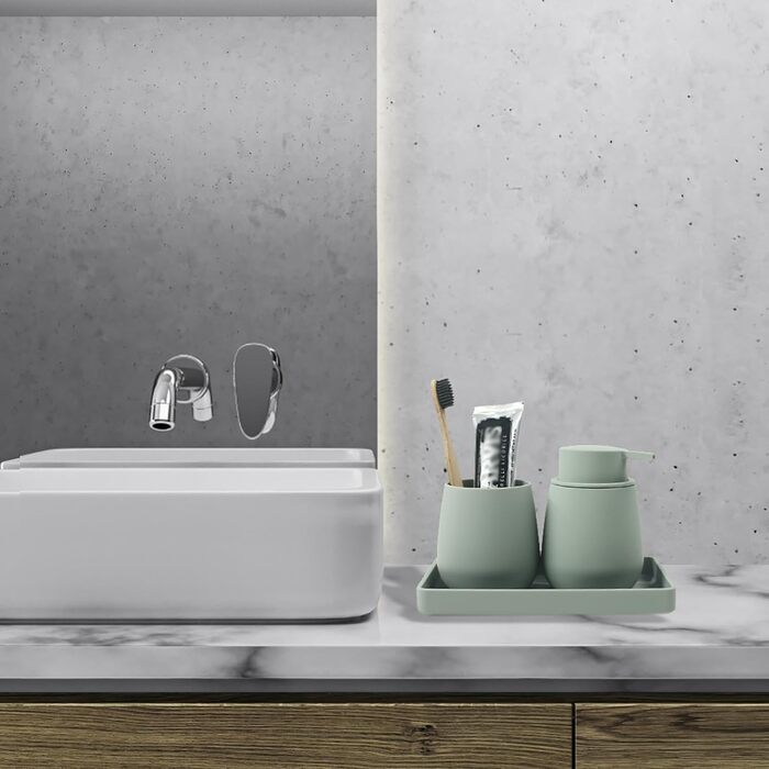 Набір для ванної кімнати Badset Grün: сучасний комплект аксесуарів для ванної (5 предметів)