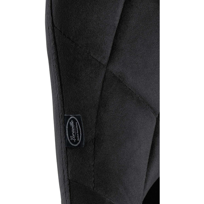 Набір з 2 барних стільців Lazio з велюровим сидінням, поворотні, з підніжкою, регульована висота, металевий каркас, колір: білий/чорний