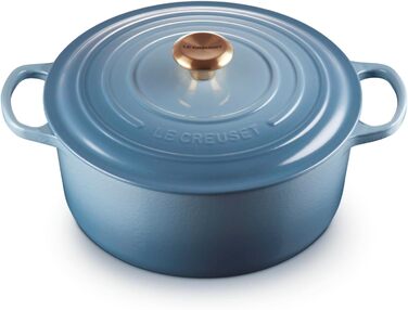 Сковорода Le Creuset Signature з чавуну з кришкою, Ø 20 см, 2,4 л, Chambray