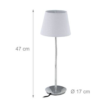 Relaxdays Гнучкий настільний світильник з тканинним абажуром