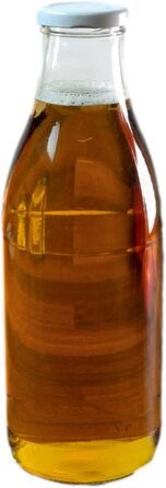 Набір з 20 пляшок для соку gouveo об'ємом 1000 мл з кришкою, що загвинчується білого кольору-велика скляна пляшка об'ємом 1 літр з кришкою TO48-порожня пляшка для наповнення кухні та будинку (06 шт., прозора / Біла)