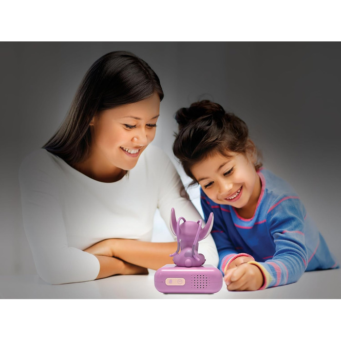 Дитячий ліхтарик-годинник Disney Stitch Angel RL800D1, рожевий - будильник з мелодіями та підсвічуванням LCD