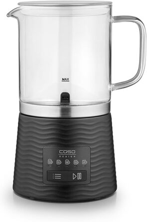 Електричний спінювач молока CASO CappuLatte: гарячий та холодний молочний пінок, 5 функцій, знімний скляний контейнер, для какао та гарячого шоколаду