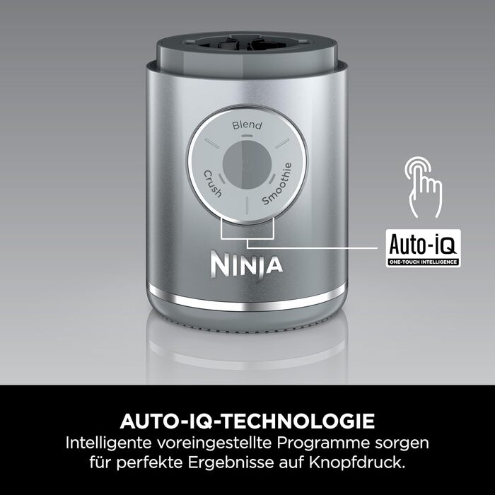 Портативний блендер Ninja Blast Max: 2 x 570 мл, акумуляторний, з чашею та кришкою, 3 функції, для смузі та протеїнових коктейлів, фіолетовий/сріблястий, BC251EULS