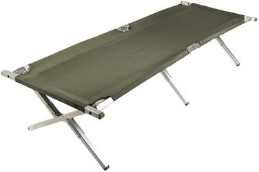 Туристичне ліжко розкладне Mil-Tec до 160 кг чорно-зелене