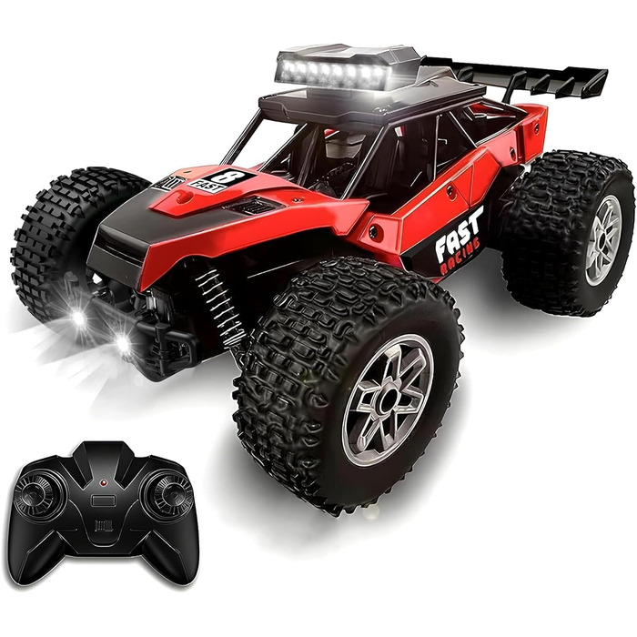 Радіокерований позашляховик Monster Truck 2.4GHz, 2 акумулятори, до 20 км/год, для хлопчиків та дівчаток від 6 років - модель 8836 (2025)