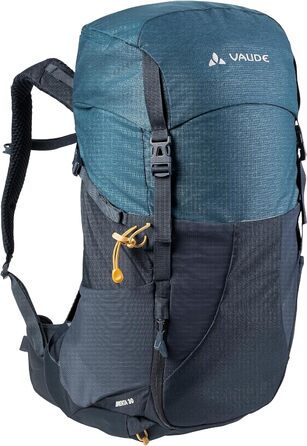 Туристичний рюкзак VAUDE Brenta 30 літрів, водовідштовхувальний рюкзак для жінок та чоловіків, зручний трекінговий рюкзак з інтегрованим чохлом від дощу, практичне розташування відділень (один розмір, Eclipse)