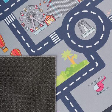 Дитяча кімната Сірий дитячий килим Ігровий килим Вуличний килим Нековзний килимок для дівчаток хлопчиків, розмір 80x150 см, колір сірий