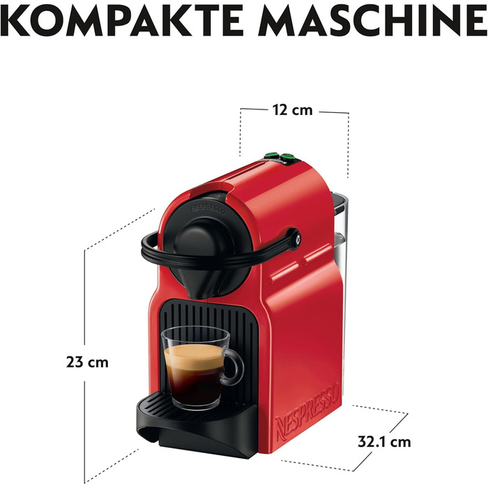 Кавомашина капсульна Nespresso Krups Inissia XN1005, білий колір, швидкий нагрів, 0.7 л