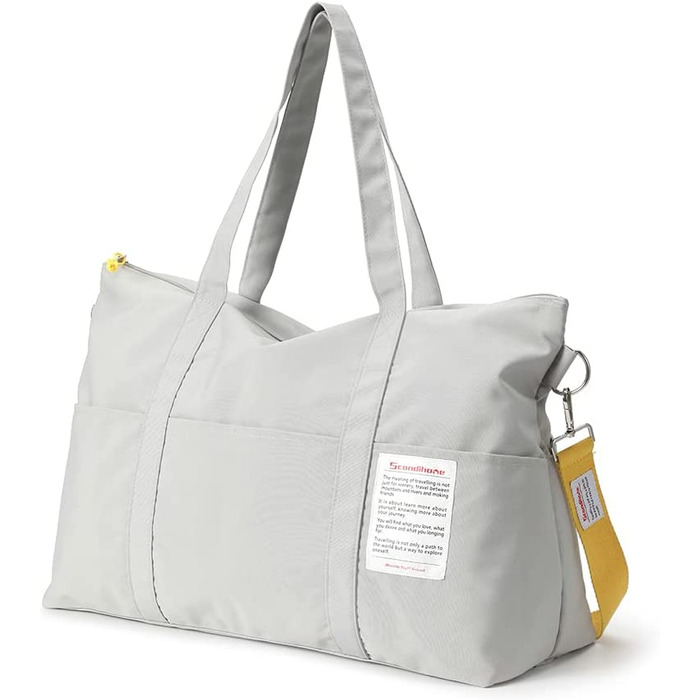 Дорожня сумка Tuscall, легка спортивна сумка для ручної поклажі, жіноча і чоловіча сумка для вихідних, складна сумка для перенесення, сумка для подорожей, Тренажерний зал, йога, відпочинок, лікарня (сірий)