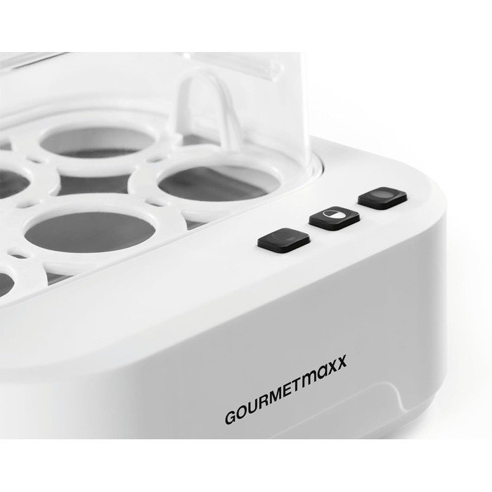 Електричний яйцеварка Gourmetmaxx на 6 яєць зі звуковим сповіщенням | Яйцеварка з функцією діркопроколювача, мірним стаканом та голосовим оповіщенням | 3 ступені нагріву для ідеально зварених яєць | Легке очищення та зручне використання