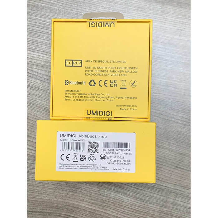 Бездротові навушники UMIDIGI Bluetooth 5.2, ANC 45 дБ, HiFi, бездротова зарядка, водонепроникність IP55