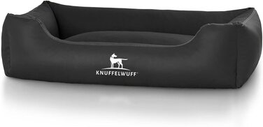 Лежанка для собак зі штучної шкіри Knuffelwuff Sidney XL 105x75см Black - знімна, проста в догляді, для всіх собак