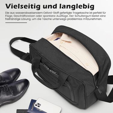 Валіза COOLIFE з 4 колесами, ручна валіза з TSA-замком, тканинна валіза, комплект 2 шт (середня, блакитний+сріблястий)