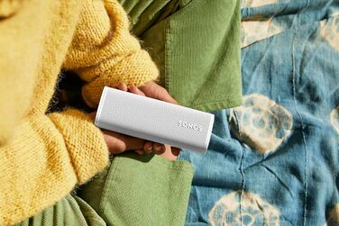 Портативна колонка Sonos Roam 2, водонепроникна, Bluetooth/Wi-Fi, 10 годин, голосове управління, для дому та вулиці, біла