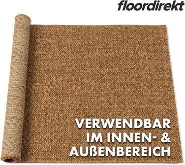 Килим Floordirekt Outdoor стійкий до атмосферних впливів та ультрафіолету, міцний, миється (80x150 см, Cheron Brown)