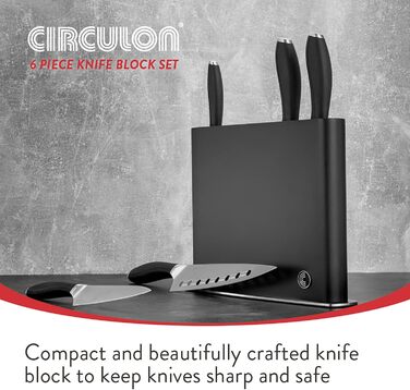 Набір ножів Circulon Messer-Set 6 предметів з підставкою, нержавіюча сталь