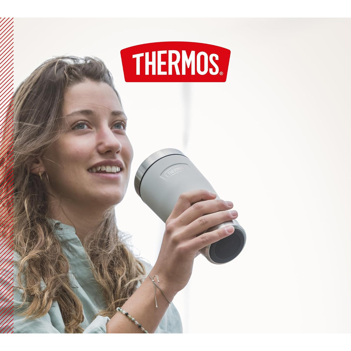 Термос ICON MUG 0,47л, бежевий/пісочний мат, термокружка 470мл, сталевий термос для кави з собою, ізоляційний термос, 7 год гаряче / 22 год холодне, придатний для миття в посудомийній машині, абсолютно герметичний, без BPA 470 мл Бежевий / Пісочний мат