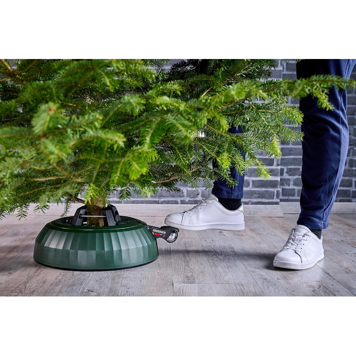 Підставка для ялинки KRINNER X-Series Deluxe X-320 з педаллю та резервуаром 4,5 л (до 3,2 м) – Made in Germany