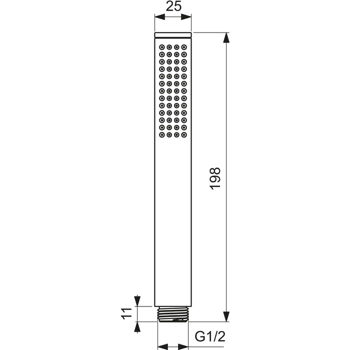 Ручний душ Ideal Standard BC774AA Idealrain Atelier, штанга (магнітний сірий)